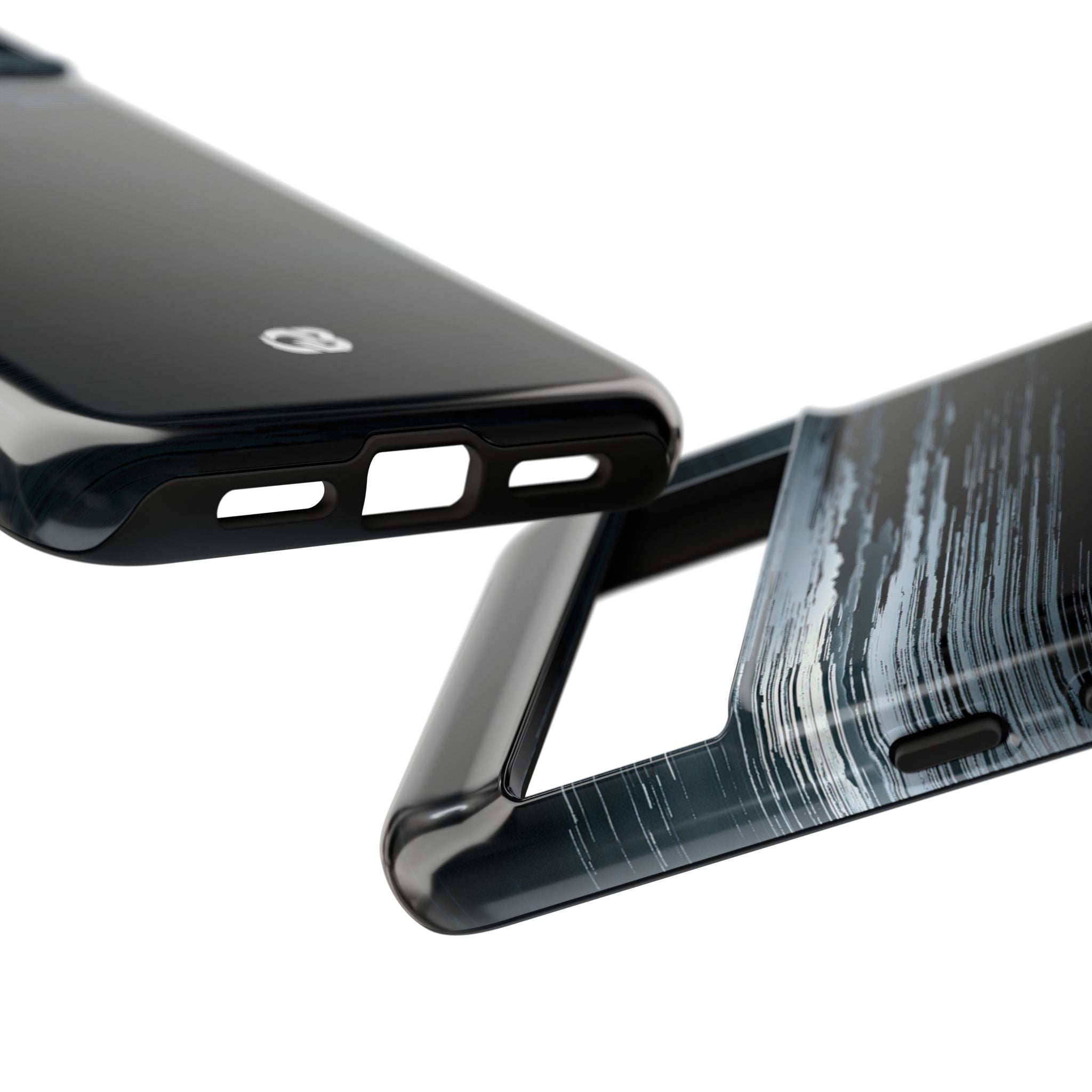 Black Tough Phone Case for Google Pixel - Frozen Signal Glitch