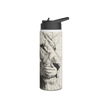 Lion Whisper Gray - RVS Waterfles