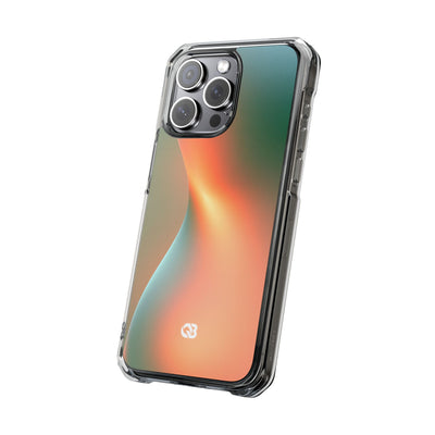 Radiant Contour · Clear Impact Magnetic Phone Case for iPhone · Orange