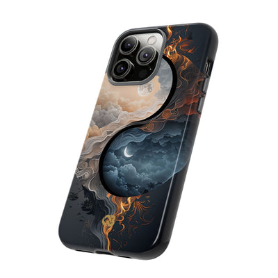 Lunar Fire Balance · Tough Fundas para teléfono para iPhone