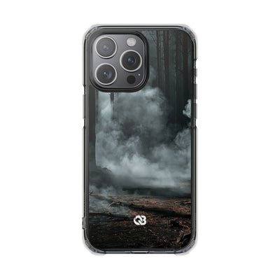 Shadowed Pine Mist · Clear Impact Magnetic Phone Case for iPhone ·  Black