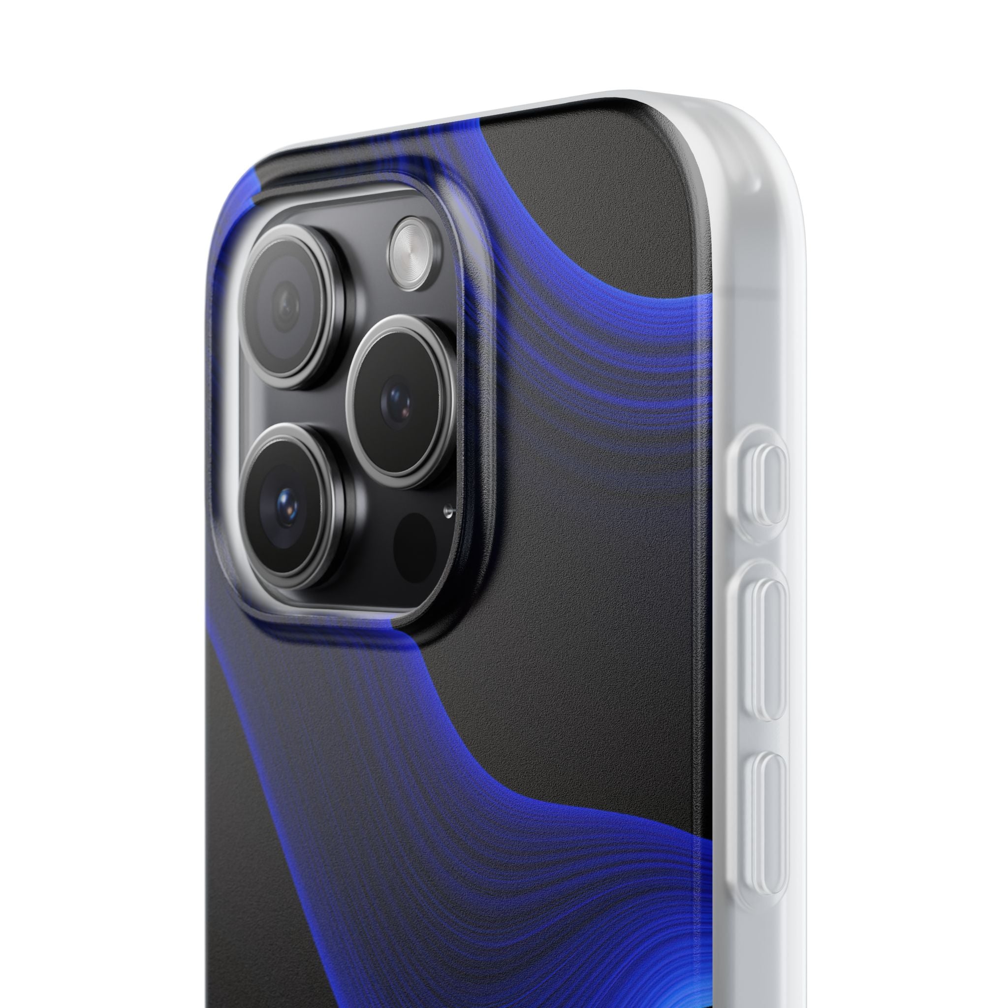 Blue Lite Phone Case for iPhone - Electric Cobalt Flow