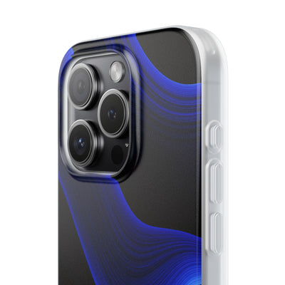 Blue Lite Phone Case for iPhone - Electric Cobalt Flow