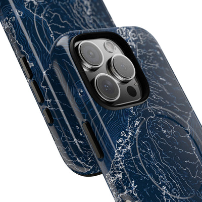 Nordic Contour Chart · Tough 2.0 Magnetic Phone Case for iPhone · Blue