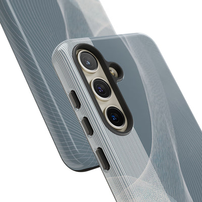 Grey Tough Phone Case for Samsung - Slate Mesh Horizon