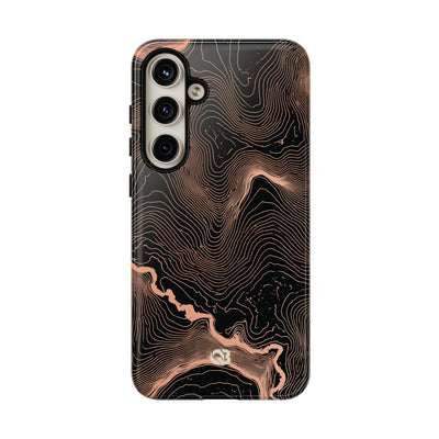 Mesa Elevation Contour · Tough Phone Case for Samsung · Black