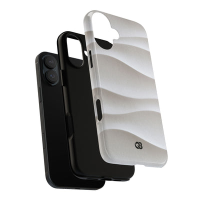 White Tough Phone Case for iPhone - Arctic Flow Ridges