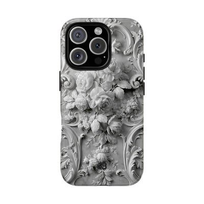 Rococo Marble Rose · Tough Phone Case for iPhone · White