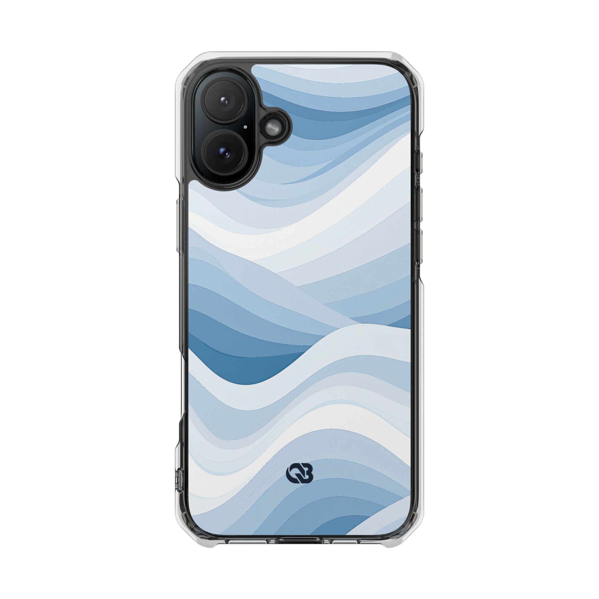Blue Impact MagSafe Phone Case for iPhone - Glacial Indigo Flow