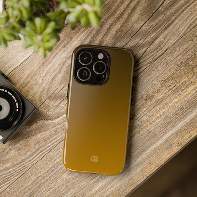 Gold Tough Phone Case for iPhone - Scorched Gold Haze