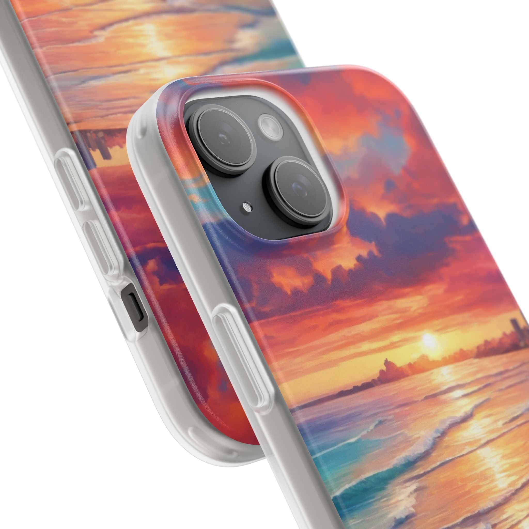 Crimson Shore Horizon · Soft Handyhülle für iPhone