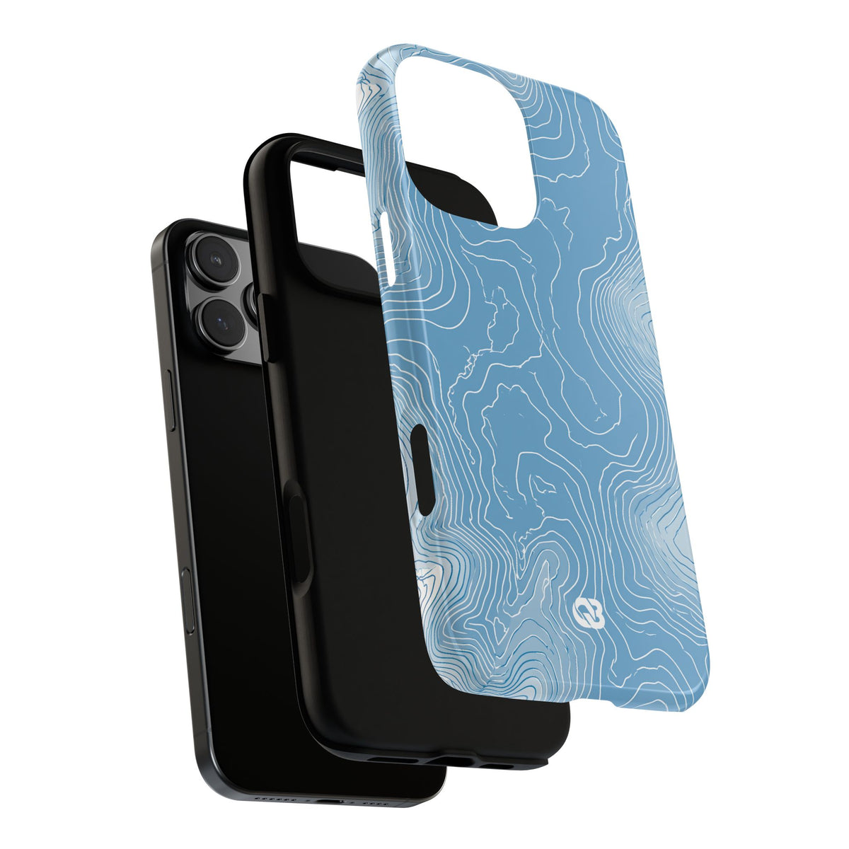 Glacial Basin Topo · Tough Phone Case for iPhone · Blue