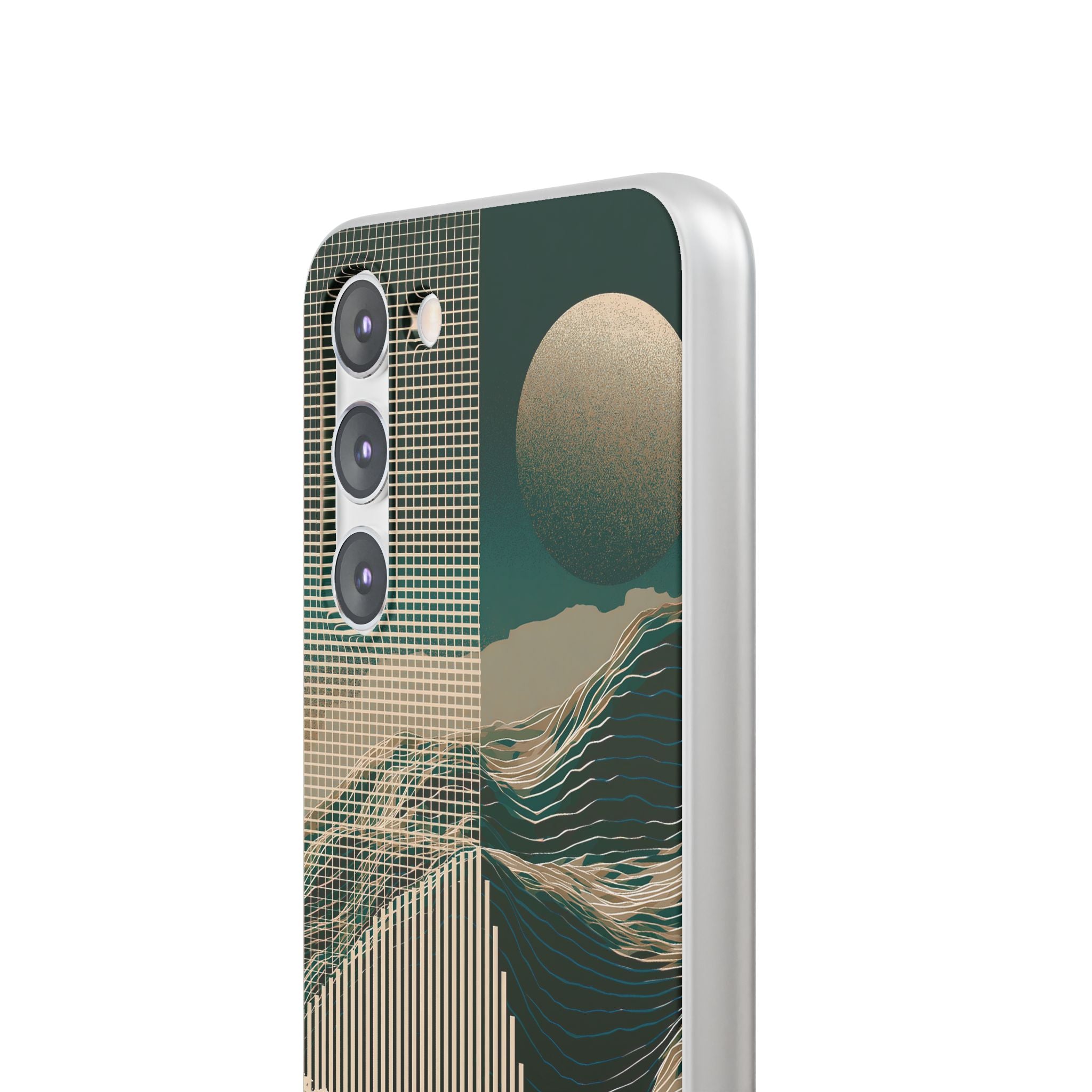 Green Lite Phone Case for Samsung - Lunar Moss Topography