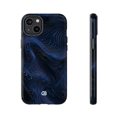 Blue Tough Phone Case for iPhone - Cobalt Contour Ridge