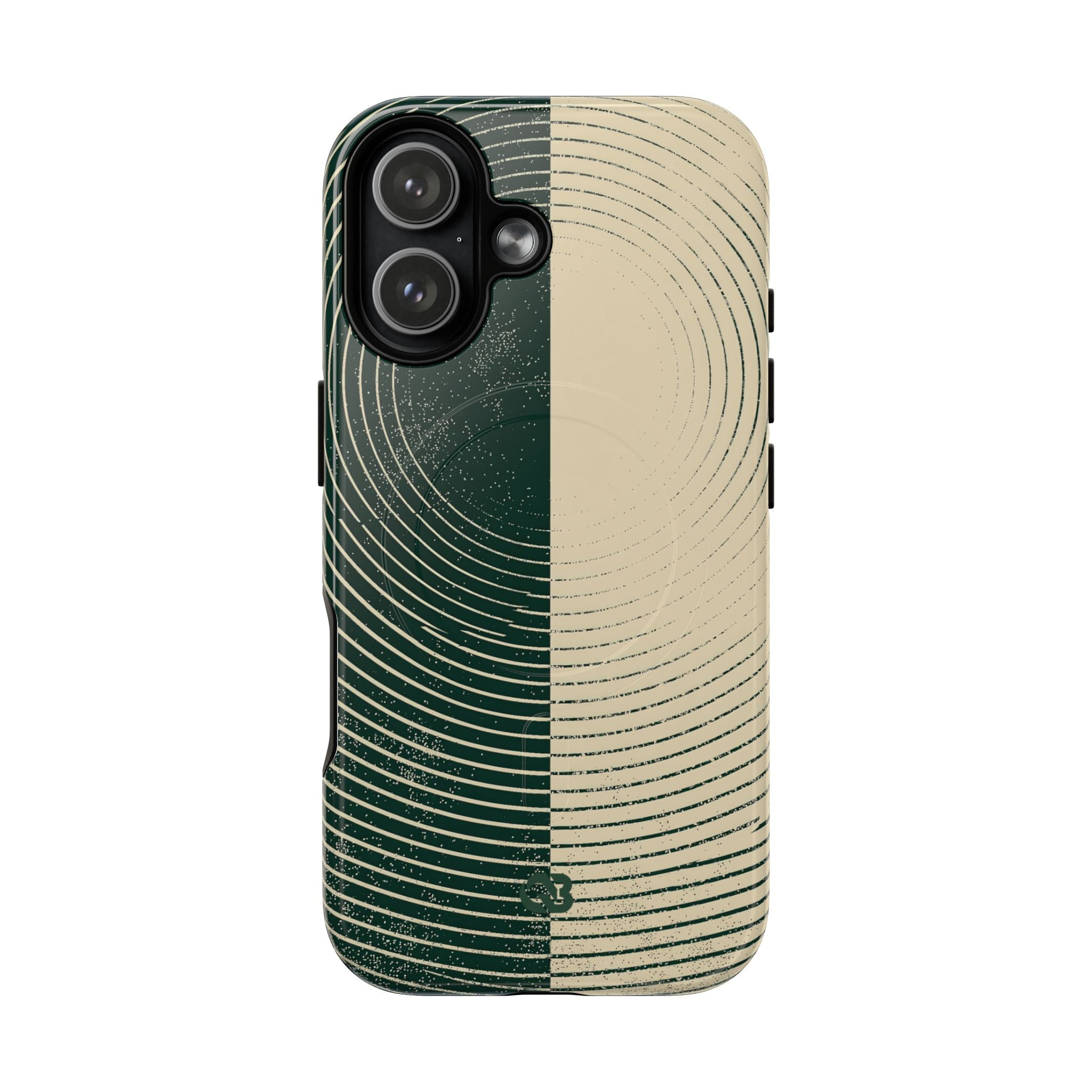 Green Tough 2.0 Magsafe Phone Case for iPhone - Evergreen Split Grain