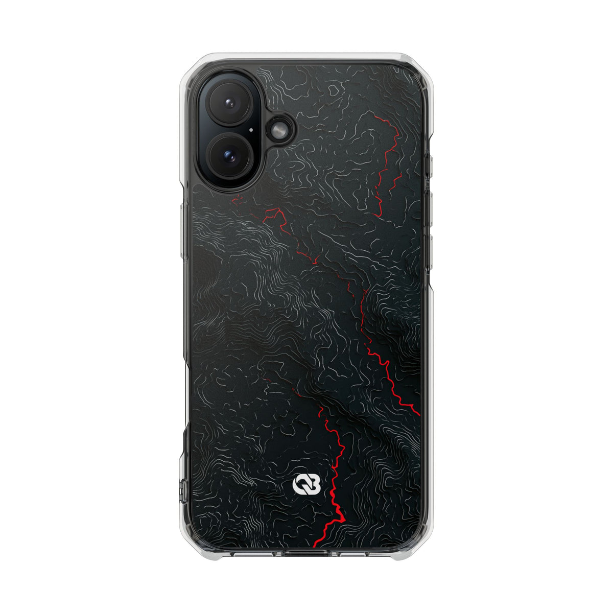 Crimson Rift · Clear Impact Magnetic Phone Case for iPhone ·  Black