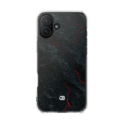Crimson Rift · Clear Impact Magnetic Phone Case for iPhone ·  Black