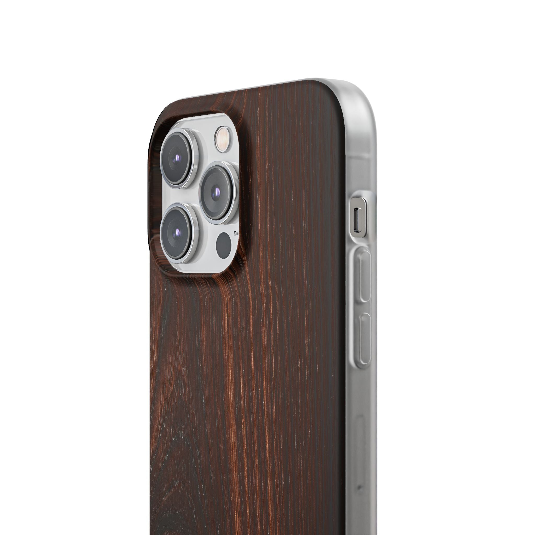 Brown Lite Phone Case for iPhone - Burnished Mahogany Grain