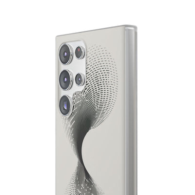 White Lite Phone Case for Samsung - Linear Torsion Grid