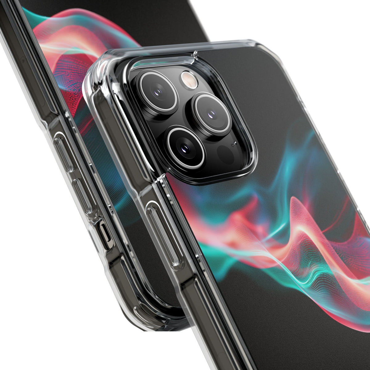 Digital Frequency · Clear Impact Magnetic Phone Case for iPhone · Black