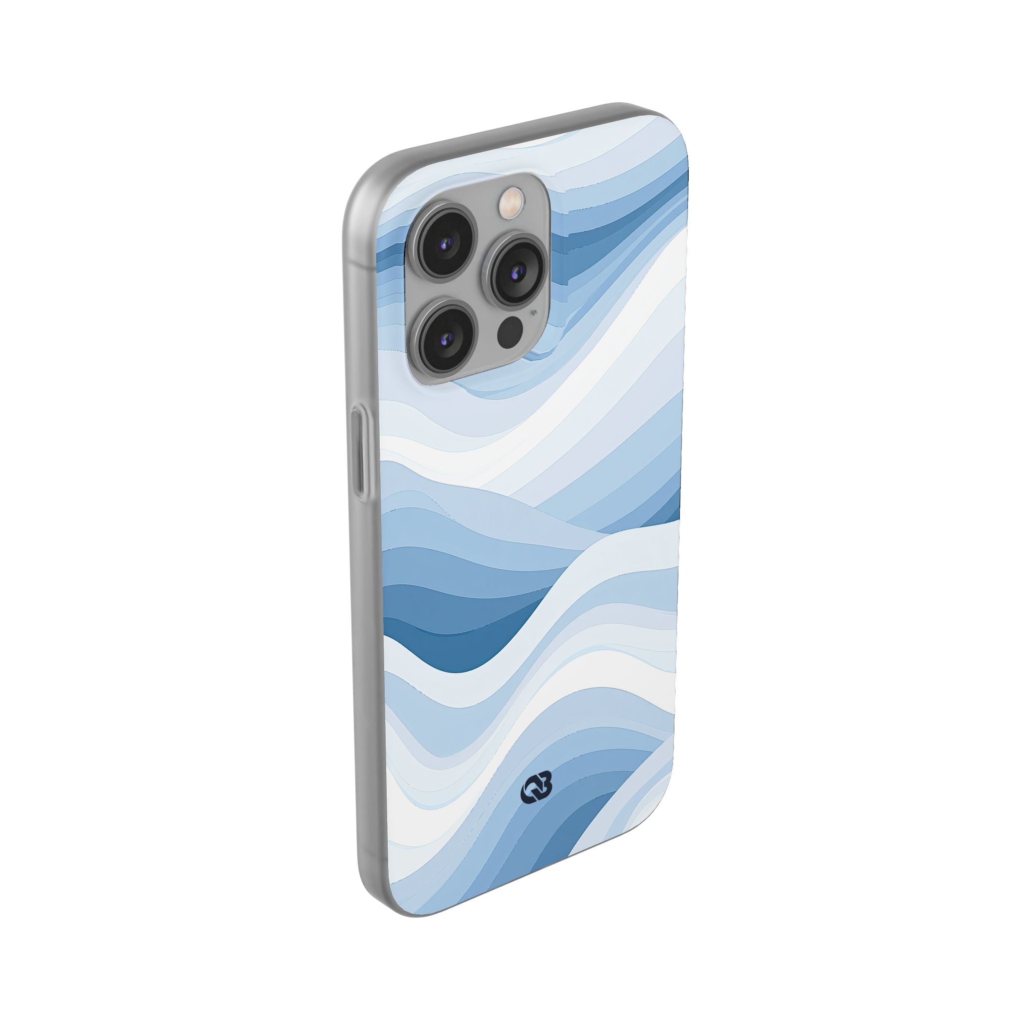 Blue Lite Phone Case for iPhone - Glacial Indigo Flow
