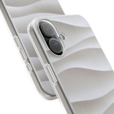 White Lite Phone Case for iPhone - Arctic Flow Ridges