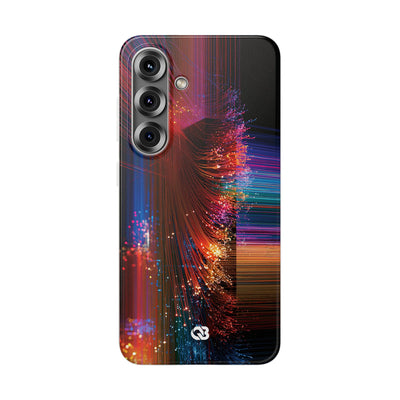 Black Lite Phone Case for Samsung - Cyber Optic Streak