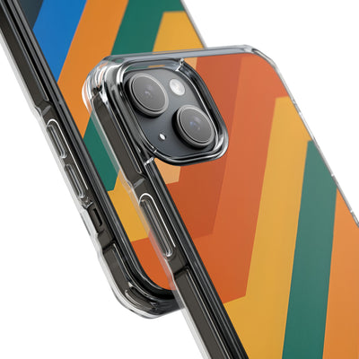 Retro Ridge Lines · Impact Coque de téléphone pour iPhone · Magsafe