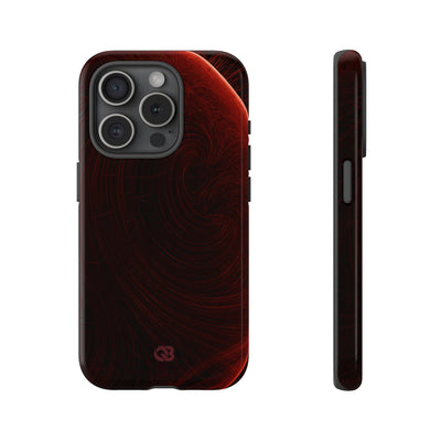 Red Tough Phone Case for iPhone - Crimson Flare Flux