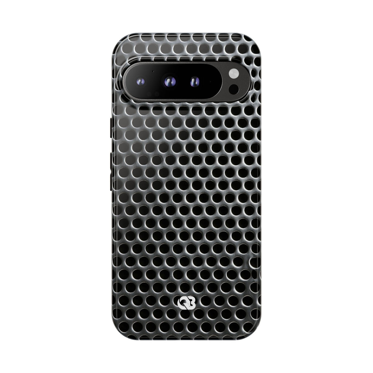 Brushed Perforated Steel · Tough Phone Case for Pixel ·  Silver