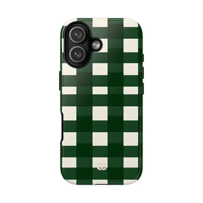 Hunter Green Plaid · Tough Phone Case for iPhone