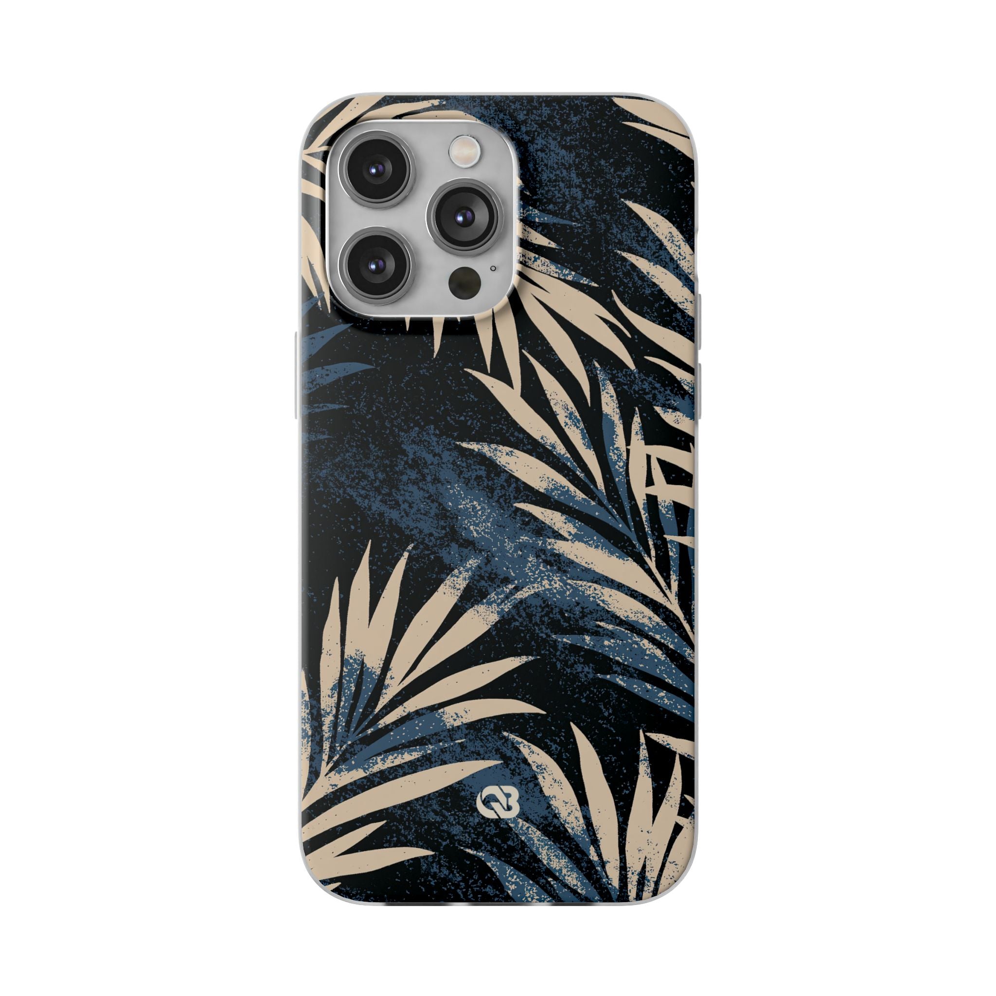 Blue Lite Phone Case for iPhone - Midnight Indigo Palm