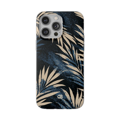 Blue Lite Phone Case for iPhone - Midnight Indigo Palm