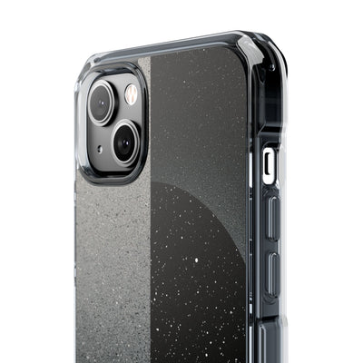 Black Impact MagSafe Phone Case for iPhone - Lunar Static Orbit