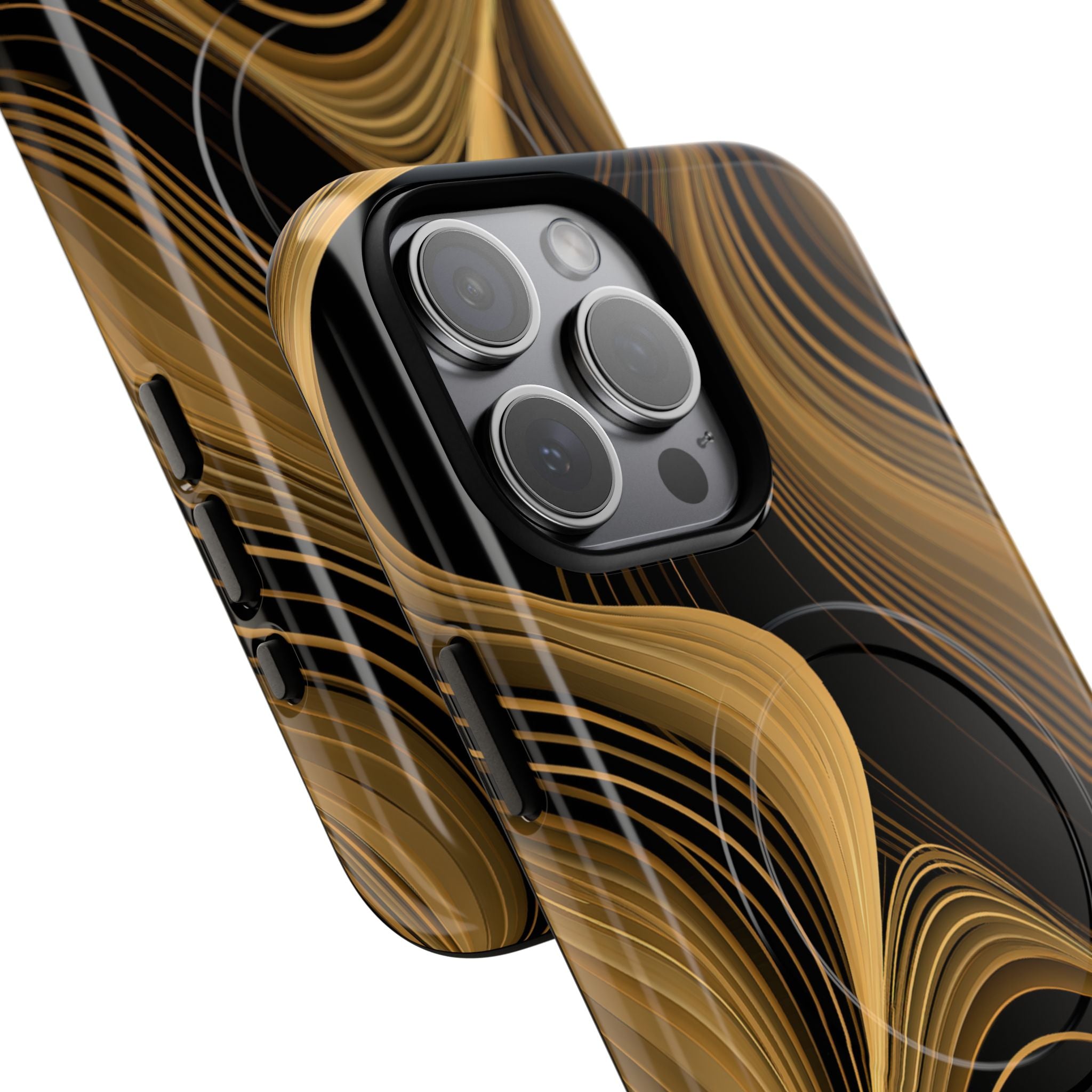 Gold Tough 2.0 Magsafe Phone Case for iPhone - Molten Copper Strands