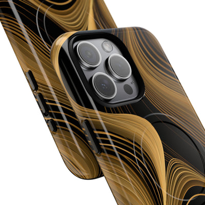 Gold Tough 2.0 Magsafe Phone Case for iPhone - Molten Copper Strands
