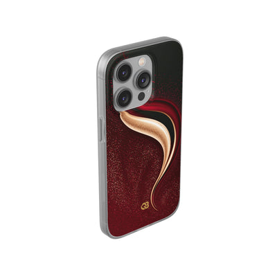 Gilded Crimson Flow · Lite Phone Case for iPhone ·  Red