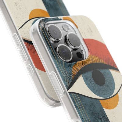 Distressed Azure Ocular · Soft Phone Case for iPhone