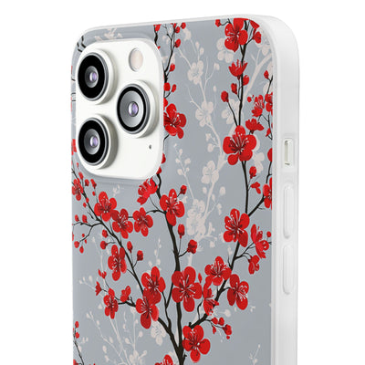 Scarlet Plum Blossom · Lite Phone Case for iPhone ·  Red