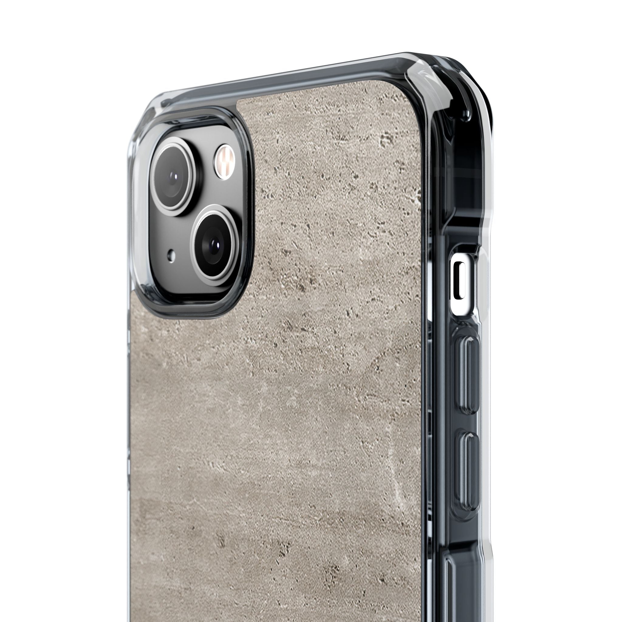 Grey Impact MagSafe Phone Case for iPhone - Brutalist Stone Grit