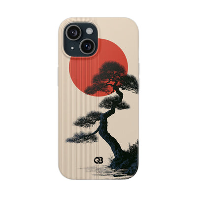 Beige Lite Phone Case for iPhone - Kyoto Crimson Pine