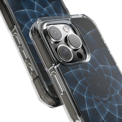 Blue Impact MagSafe Phone Case for iPhone - Cobalt Geometric Bloom