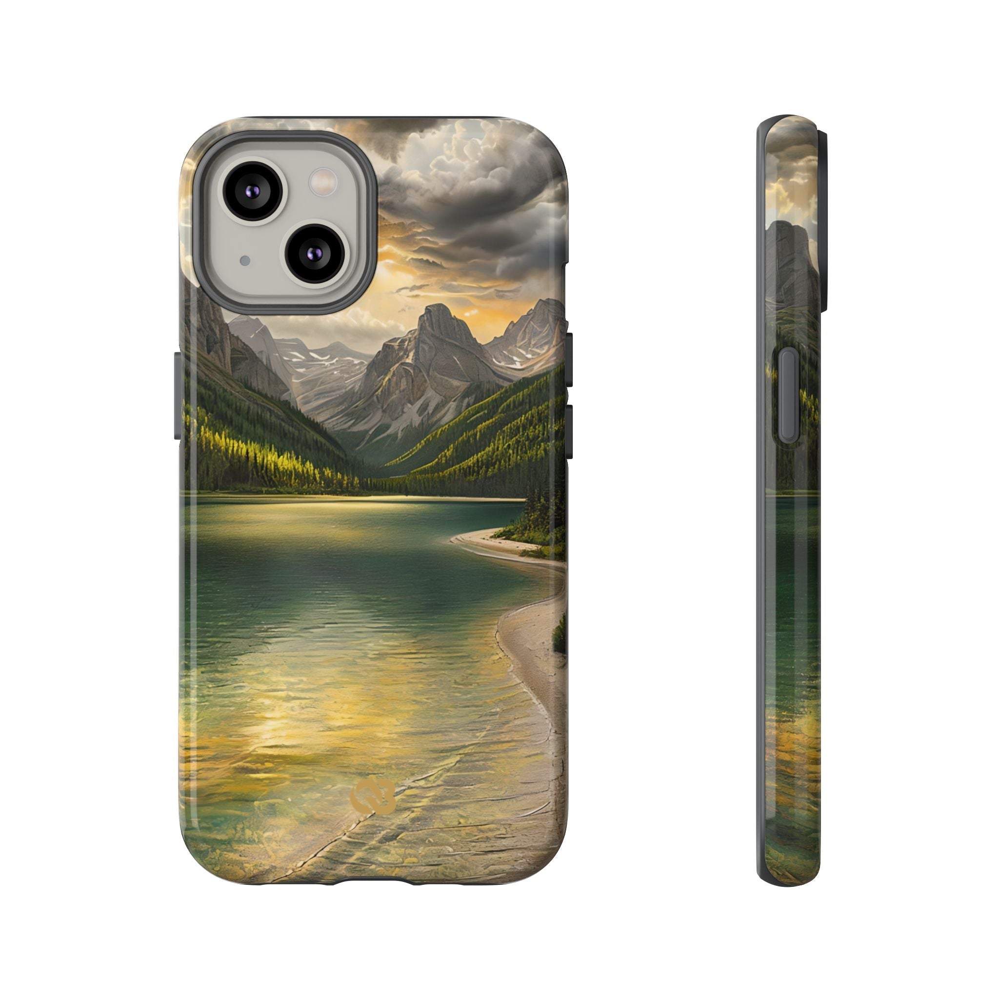Gilded Mountain Lake · Tough Phone Case for iPhone