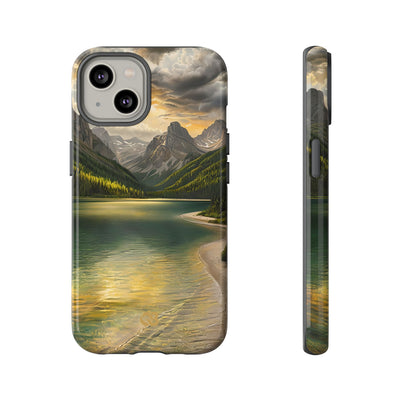 Gilded Mountain Lake · Tough Phone Case for iPhone
