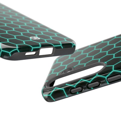 Neon Hex Spectrum · Tough Phone Case for Samsung · Teal