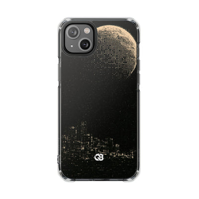 Lunar Metropolis Nocturne · Clear Impact Magnetic Phone Case for iPhone ·  Black
