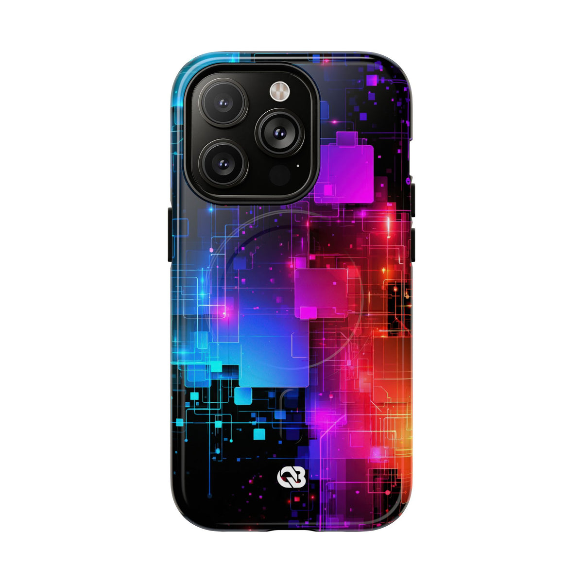 Spectral Circuit Grid · Tough 2.0 Magnetic Phone Case for iPhone · Black