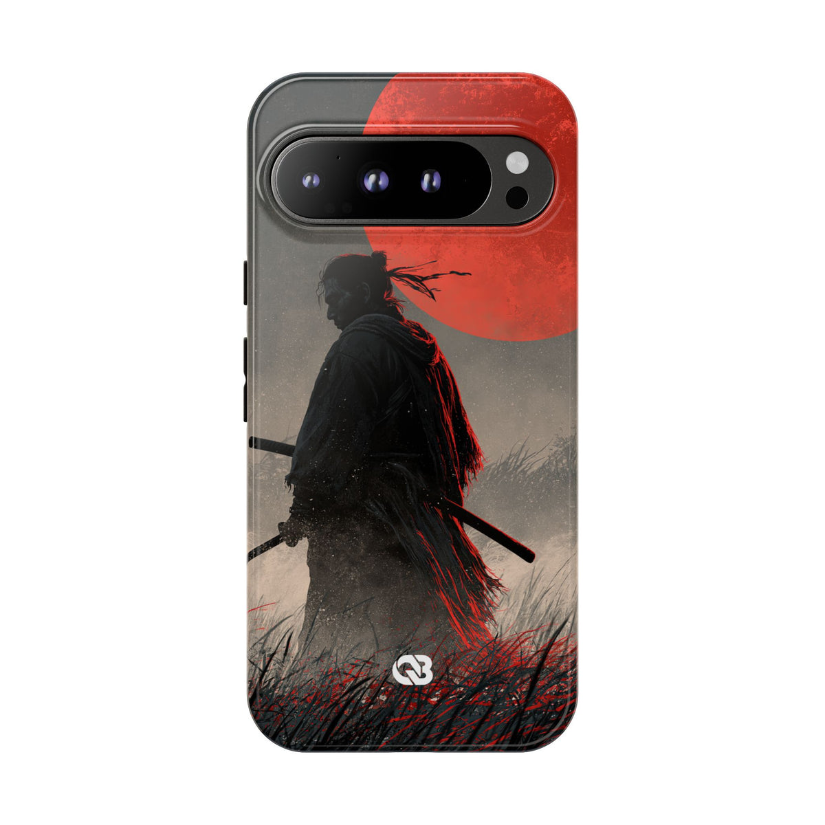 Crimson Moon Ronin · Tough Phone Case for Pixel ·  Black