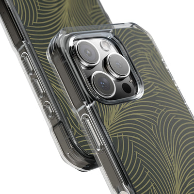 Green Impact MagSafe Phone Case for iPhone - Dark Olive Plume