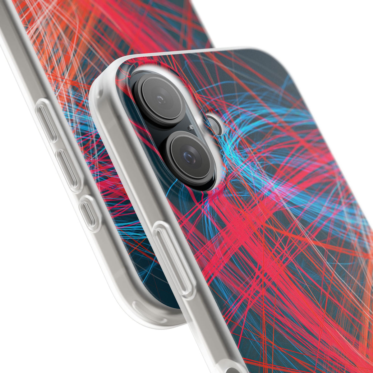Neon Fiber Stream · Lite Phone Case for iPhone ·  Red